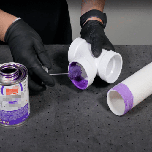 Applying Primer to ABS and PVC Pipes